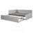 Full Size Upholstered L-Shaped Daybed with Twin Trundle and USB Ports, Perfect for Modern Comfort and Versatility-114571239