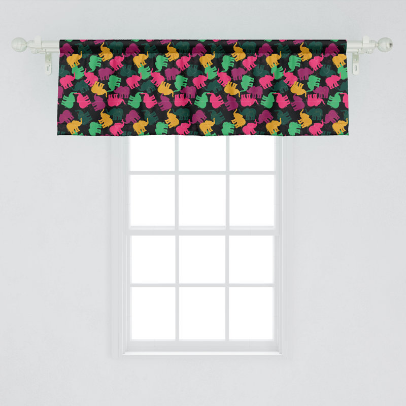 Multicolore silhouette cantonnière Ambesonne, L 54 po x L 12 po