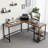 Enprise 54.3'' L-Shaped Metal Base Writing Desk-1478106378