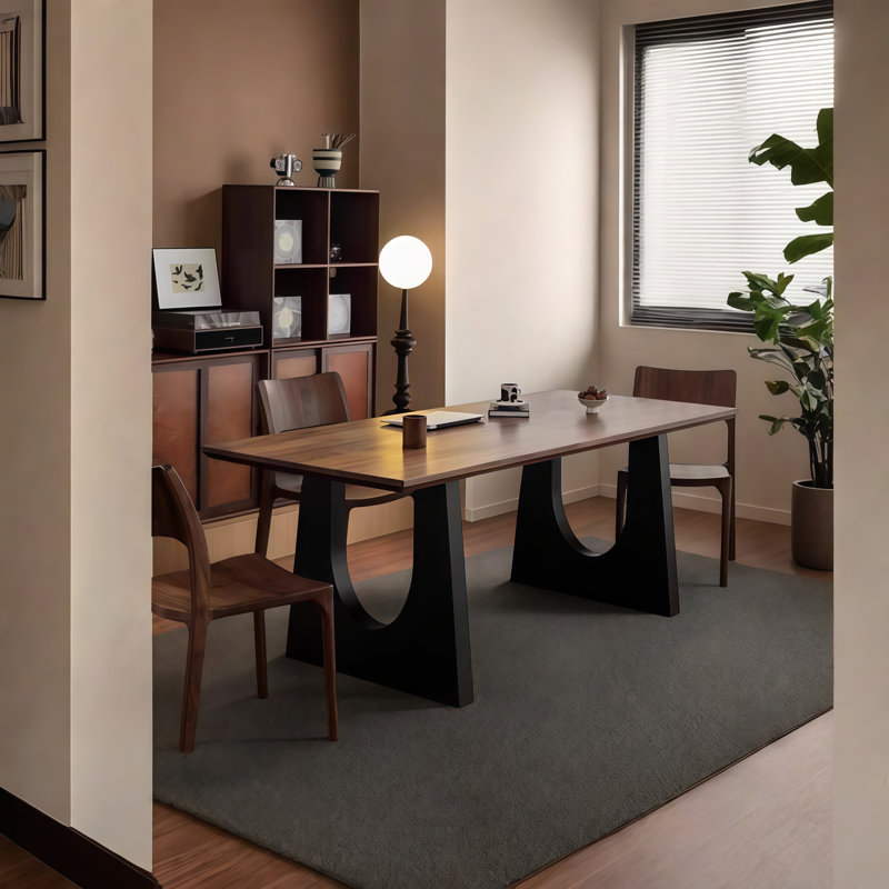 Rectangular Modern Solid Wood Dining Tables, 29.50" H x 78.70" L x 31.50" W 