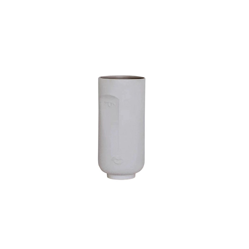 Elegant White Ceramic Vase, 4.0 x 4.0 x 7.9 inches | 100% High-Quality Ceramic, Durable and Stylish | Perfect for Home Décor, Flower Arrangements, and Centerpieces | Ideal Gift for Any Occasion