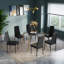 Furman Glass Top Metal Base Dining Table