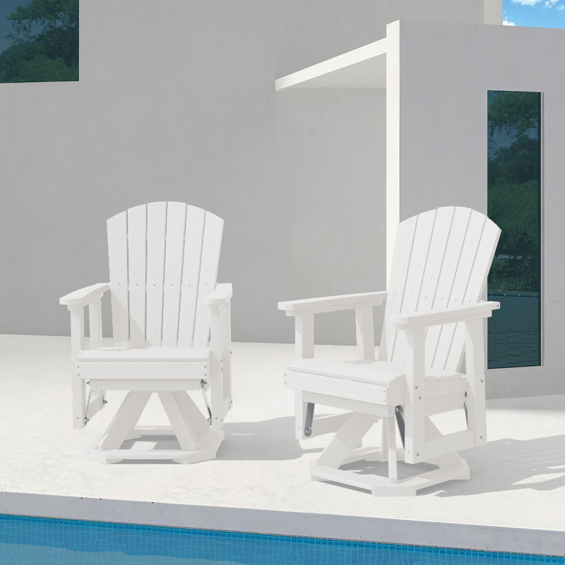 Serwall Plastic HDPE Resin Rocking Glider Chair Adirondack Swivel ...