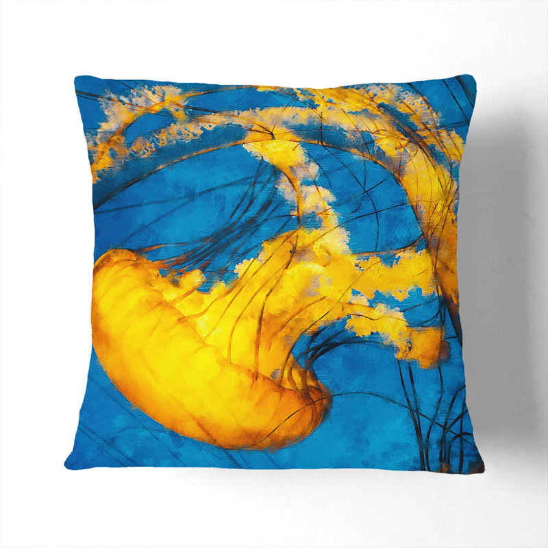 Jellyfish Cushion with Filling, 40cm H x 40cm W x 15cm D