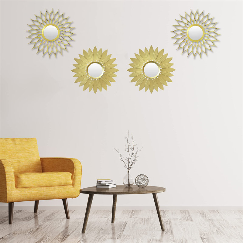 Darquez Flat Wall Mirror, Gold