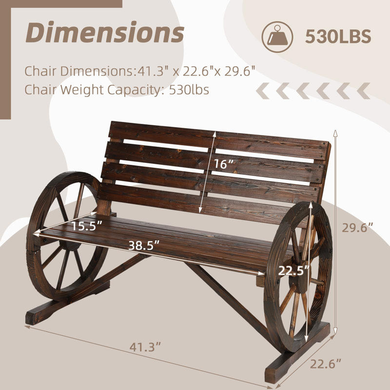 Banc d'extérieur en sapin Derilien