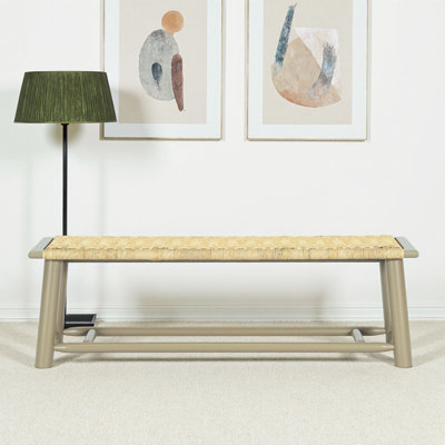 Banc en bois massif Modern Farmhouse - 59 po noyer pour l'intérieur et l'extérieur