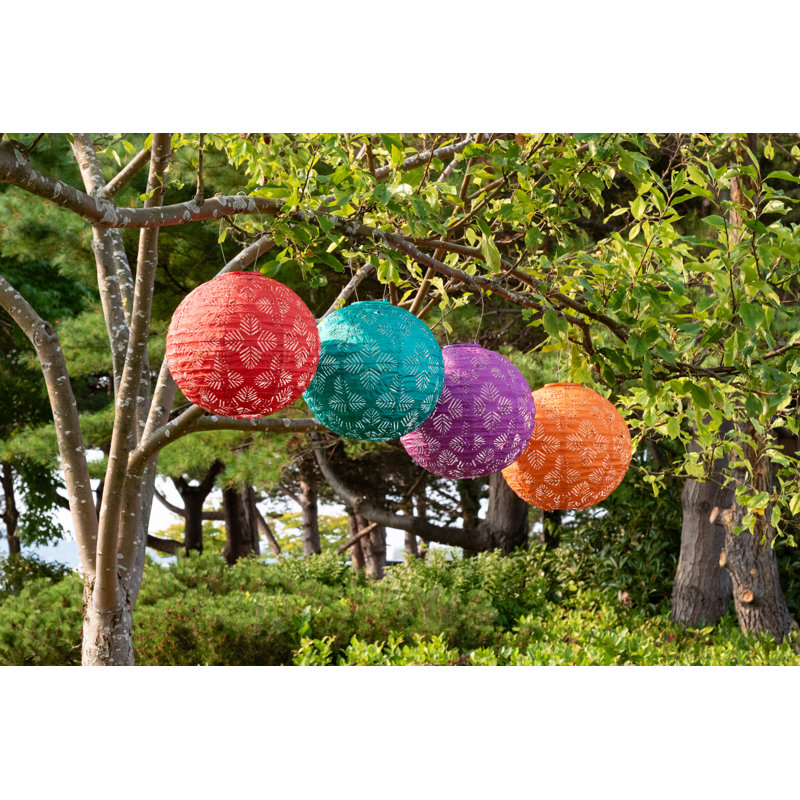 Chili Red 12'' Solar Powered LED Outdoor Lantern