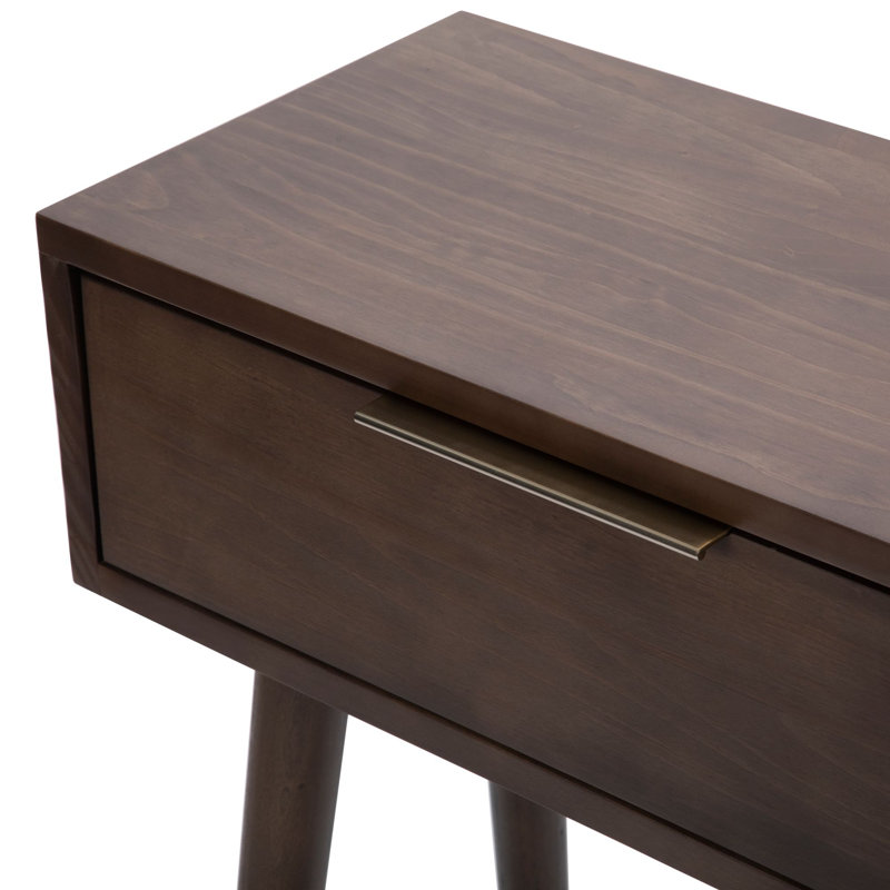 Console en bois massif 46,25 po Labrisha, Noyer