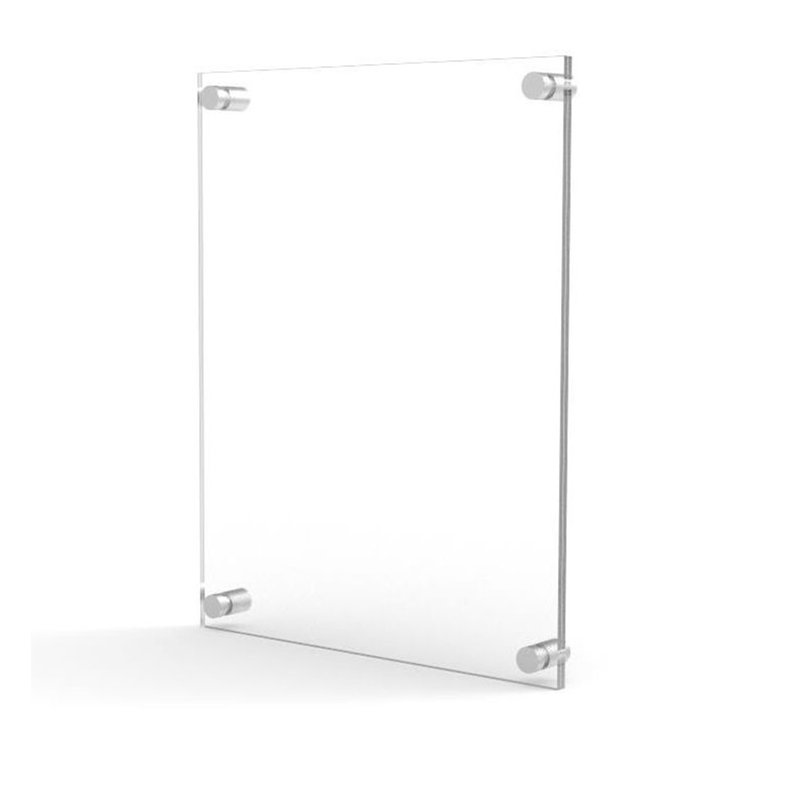 2 sheets acrylic per set Clear Sign Name Holder Plexiglass 17x11 Wallmount Poster Frame Standoff