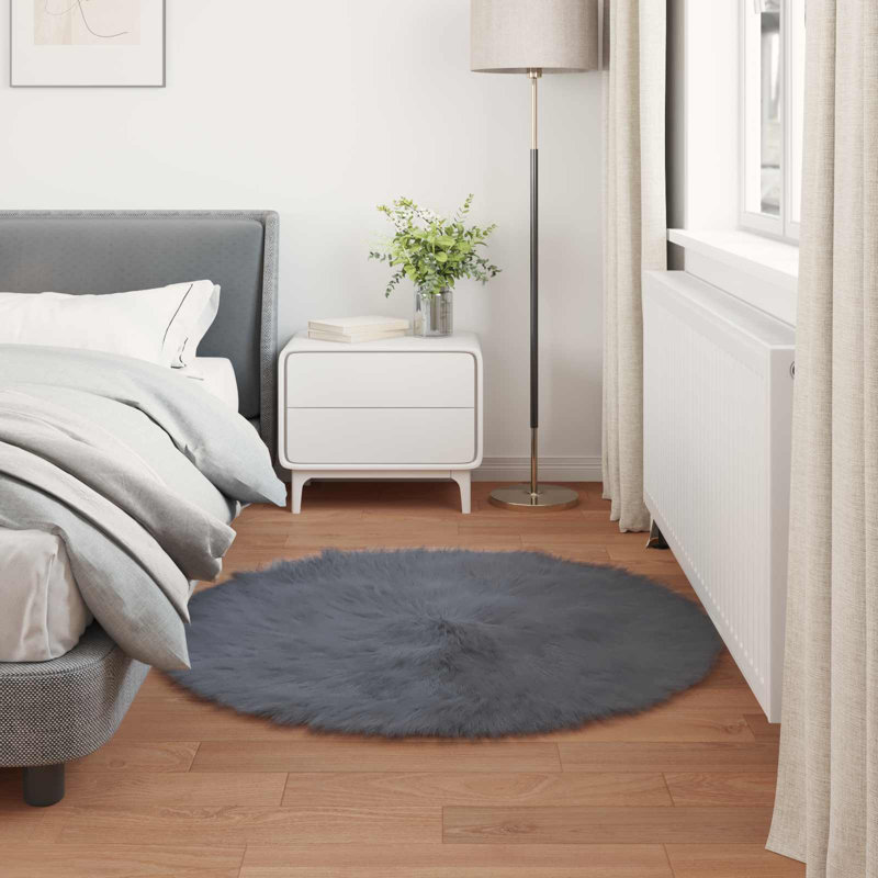 Solid Colour Standard Area Rug, Round 100 cm