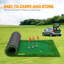 Tapis de golf vert, terrain d'entraînement intérieur et extérieur 10 x 5 pi avec 3 trous, gazon, base en caoutchouc