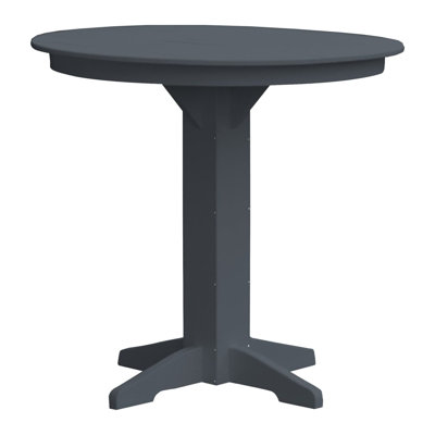  Table de bar ronde Poly Composite, 44 po, gris foncé