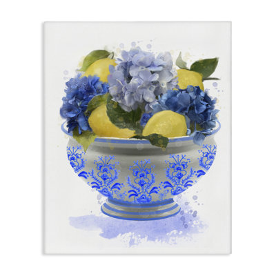 Hydrangea & Lemon Bowl Canvas, design par Matthew Piotrowicz