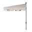 Parasol de terrasse semi-rigide à manivelle de 9 pi avec manivelle et bordure carrée Sidney, auvent gris, mât brun foncé-639809853