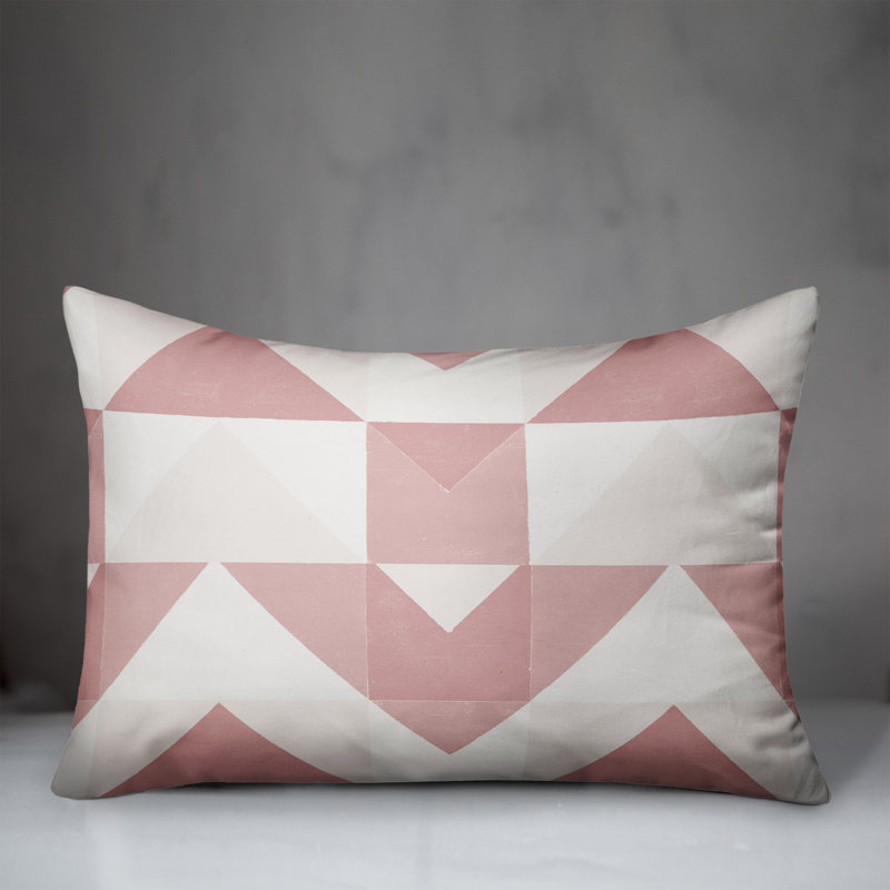 Abstract Outdoor Throw Pillow, Pink