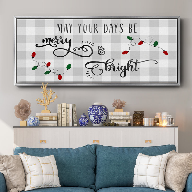 Buffalo Check Merry- Framed Canvas