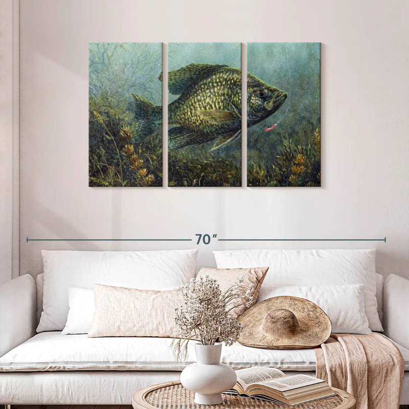 Brampt Black Crappie, 28" H x 45" W