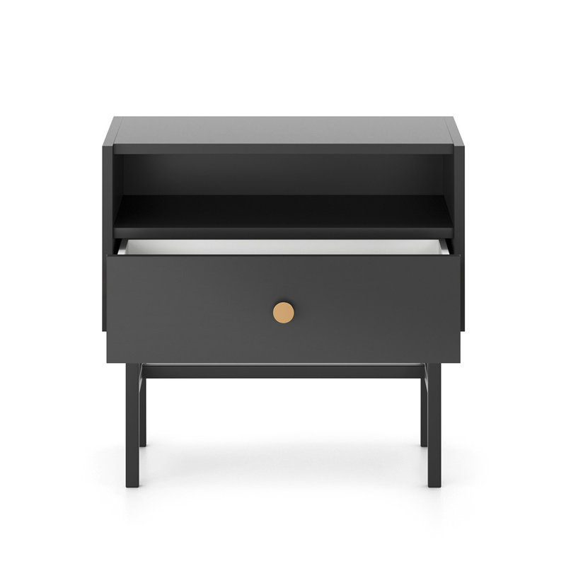 DIVIENNE bedside  table, Black