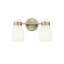 Meuble-lavabo 2 lumières Breakwater Bay Ahniah avec abat-jour en verre brillant opale-537415340