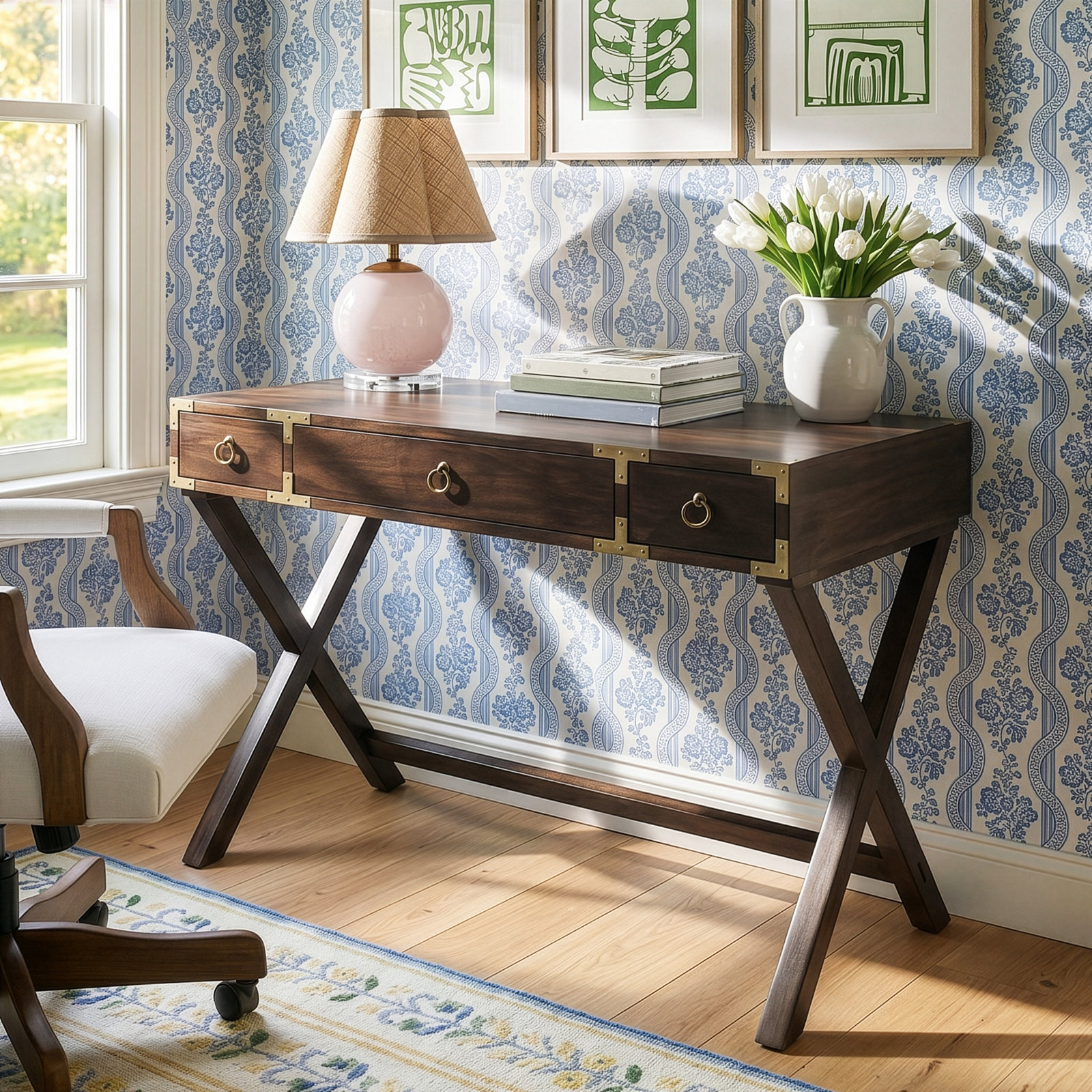 Aerilyn 41" Writing Desk, Brown