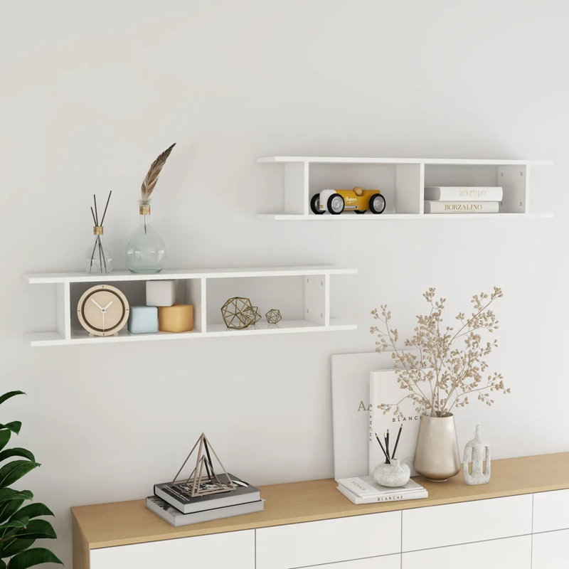Averyonna 2 Piece, 20cm H x 105cm W x 18cm D, Concrete Grey