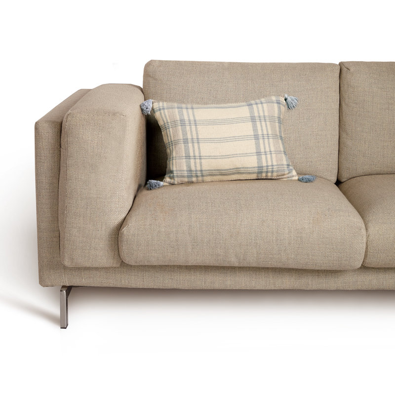Coussin en coton Danby, Bleu clair