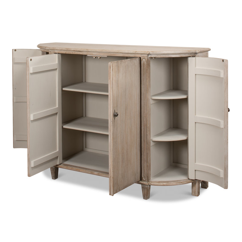Brooks 63'' W Solid Wood Sideboard, Stone Gray