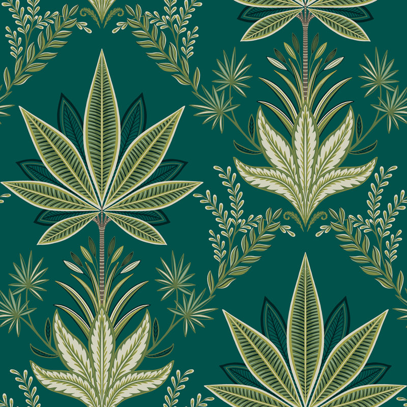 Akoya 8.23m x 68.58cm Matte Wallpaper Roll, Dark Green
