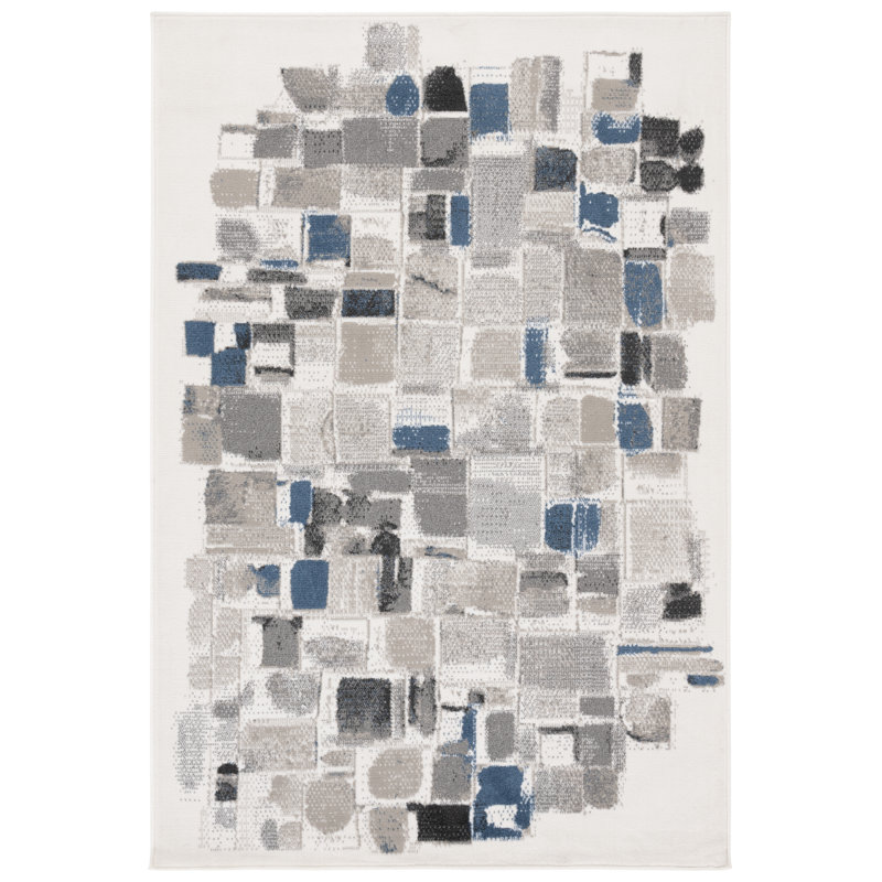 Nagelly Performance Abstract Rug, Rectangle 5'3" x 7'8"