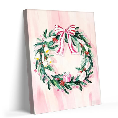 Reproduction d'art sur toile encadrée rose P&L Art