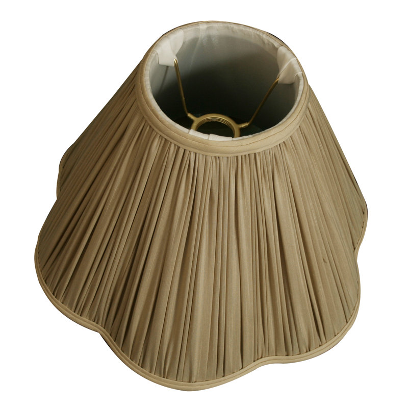 abat-jour fantaisie en soie/chantoung 9,5 po (araignée), Beige