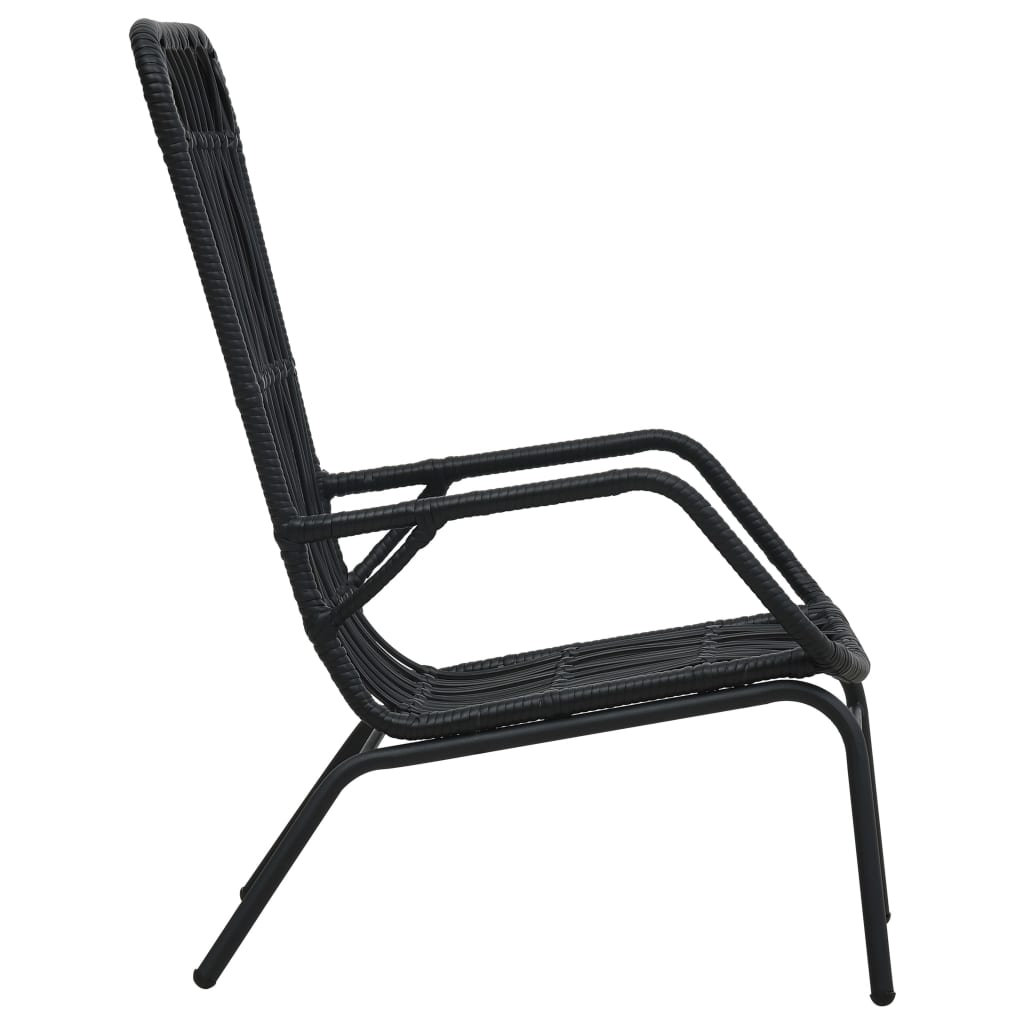 Yaretzi Patio Lounge Chair, Black
