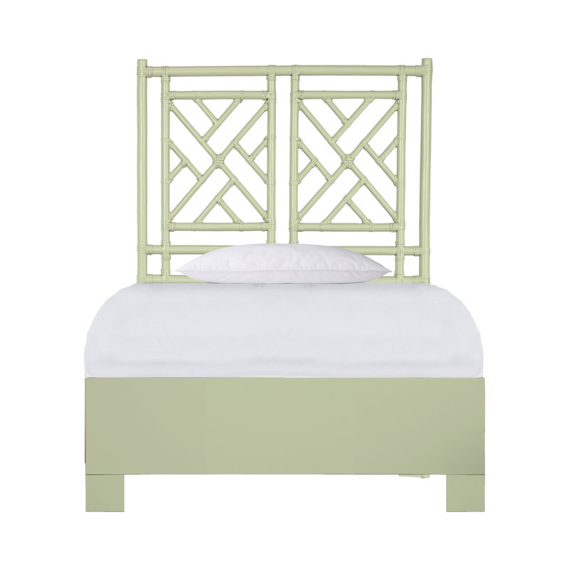 Lit standard Chippendale, Simple, Vert céleri