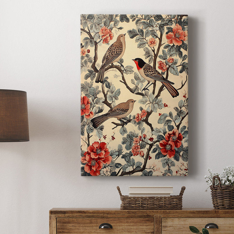 Série Cxxix de la collection Wm-morris - Toile tendue avec châssis de qualité supérieure - Prêt à être accroché
