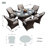 Arverne 6 - Person Wicker Patio Dining Set with Oval Table , Cushions Included-1434070352