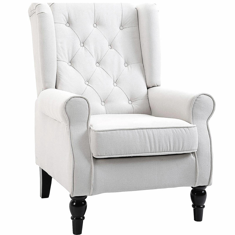 Fauteuil d'appoint HOMcom, Crème