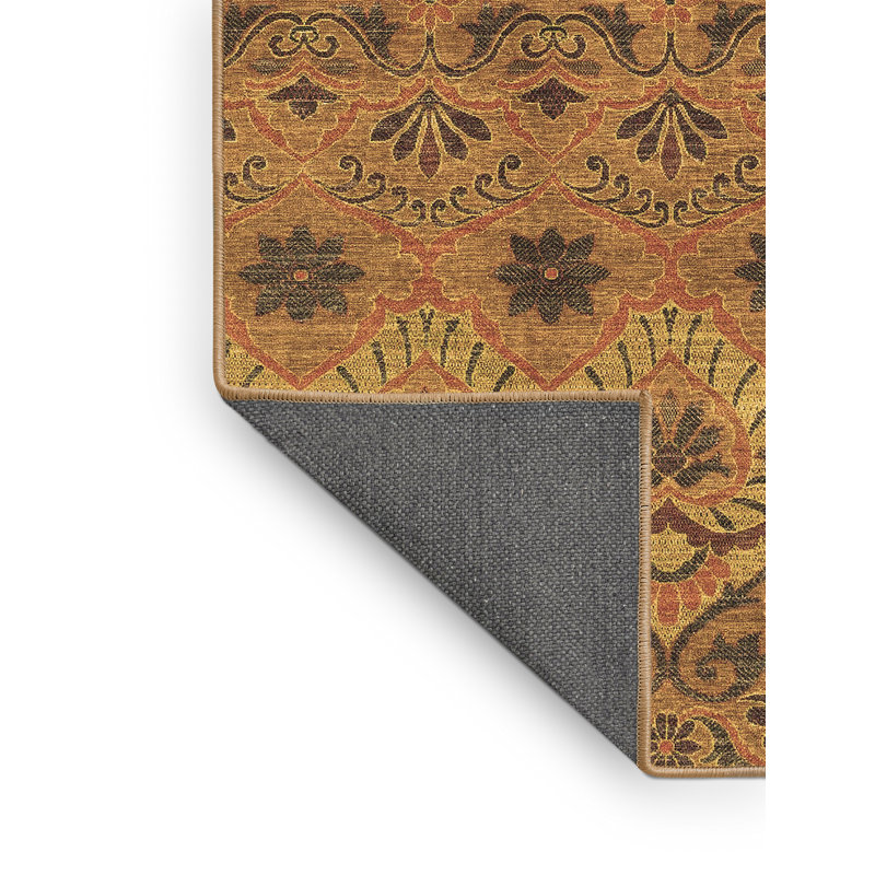 Tapis oriental brun / noir 7 pi x 9 pi fabriqué à la machine Oriental