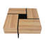 Table basse 31,5 "x 31,5", conception unique avec 4 compartiments de rangement cachés, table basse carrée avec plateau coulissant extensible, table centrale ultrabrillante UV-1283956624