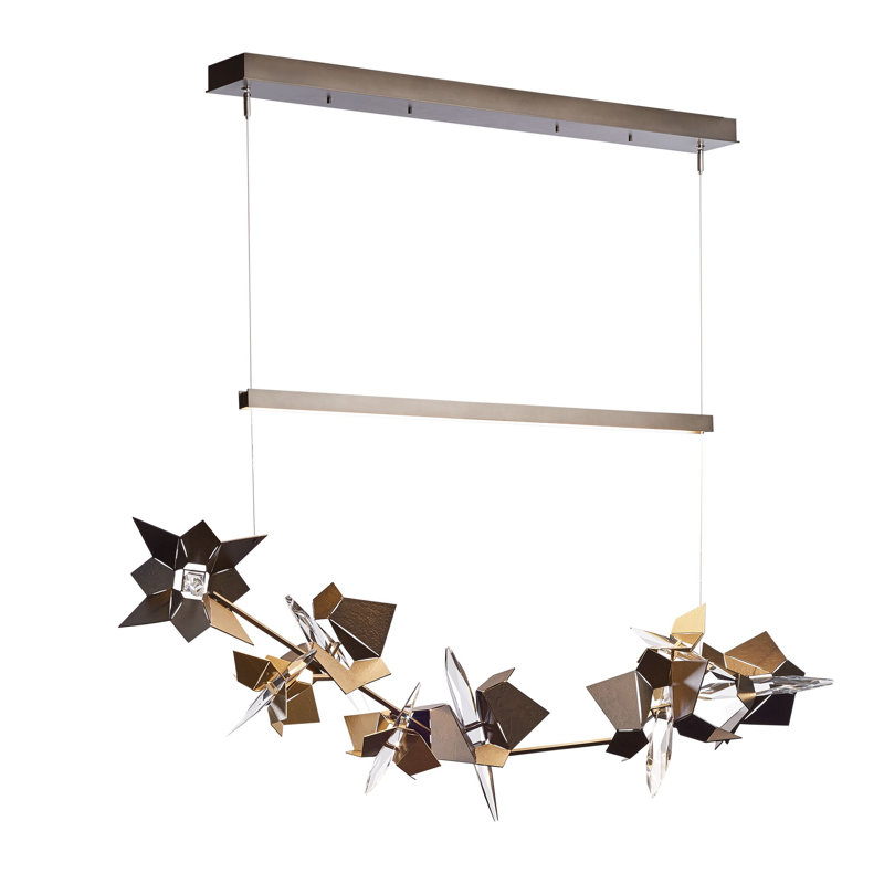 Luminaire suspendu pour îlot de cuisine Belladonna, Fer naturel, Or doux