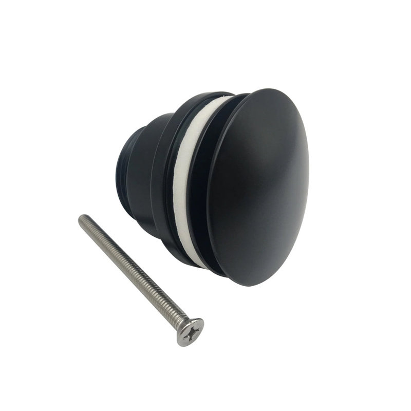 Universal Click-Clack Sink Drain - Drop-In - 2" Brass/Polished Nickel, Matte Black
