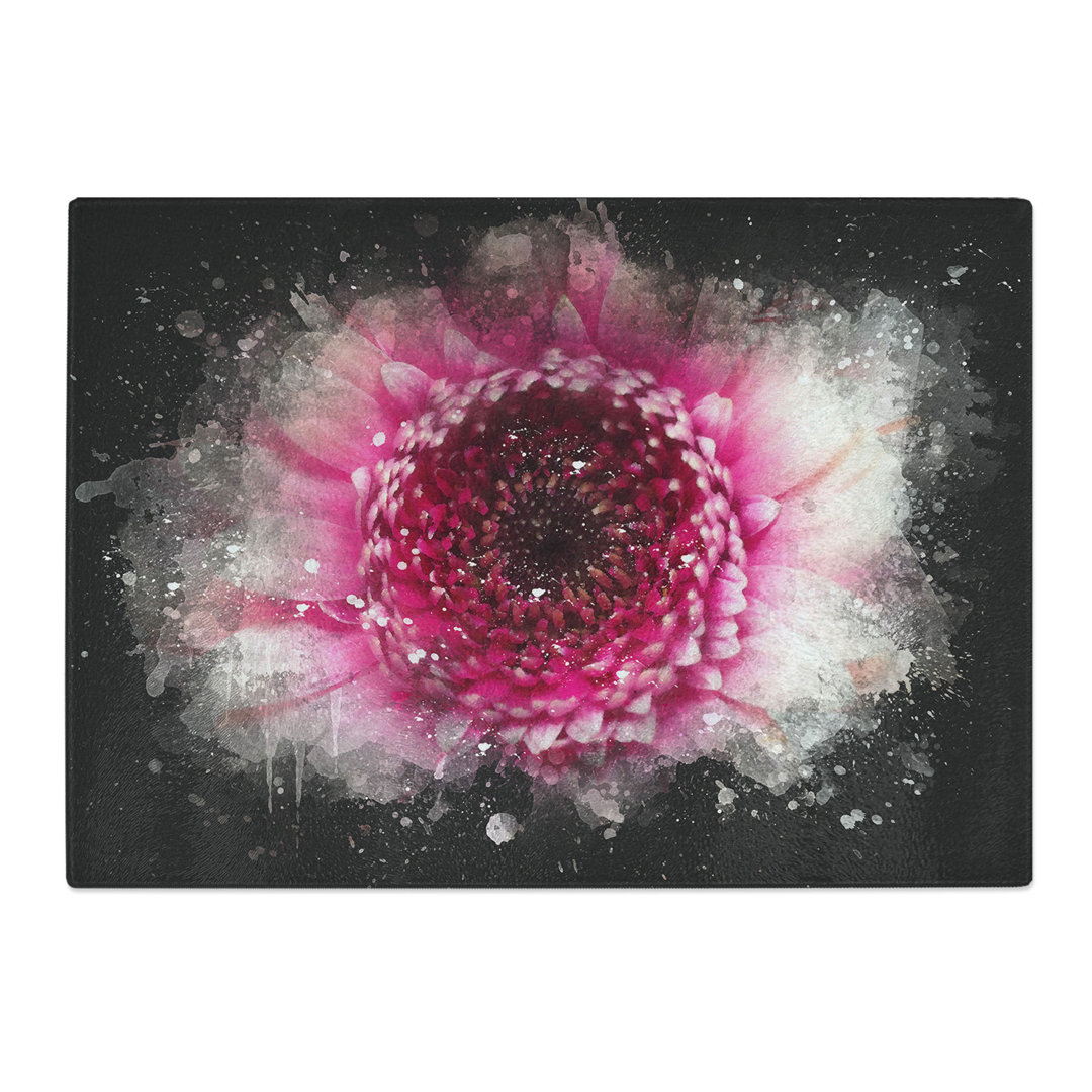 Tempered Glass Heart of a Pink Gerbera Chopping Board