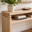 Console 59 po, console rustique moderne, table d'entrée étroite, table de canapé en bois, table de couloir avec rangement, table console en bois naturel, table d'entrée avec tablette ouverte, console Farmhouse