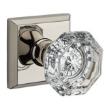 Crystal Double Dummy Door Knob with Traditional Square Rose