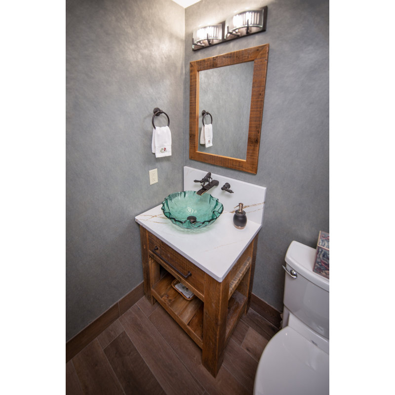 Lavabo vasque de salle de bain vert en verre trempé
