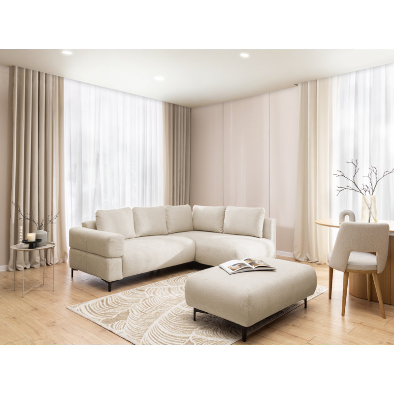 6 Seater Corner Sofa, Right Hand Facing, Beige