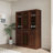 32 Modular Buffet Cabinet In Dark Brown Walnut - Wine Enthusiast's Choice For 32 Bottles Storage Unit