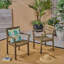 Ensemble de 2 chaises de salle à manger, fauteuil de patio en bois d'acacia, pour cour, bord de piscine, jardin-453396195