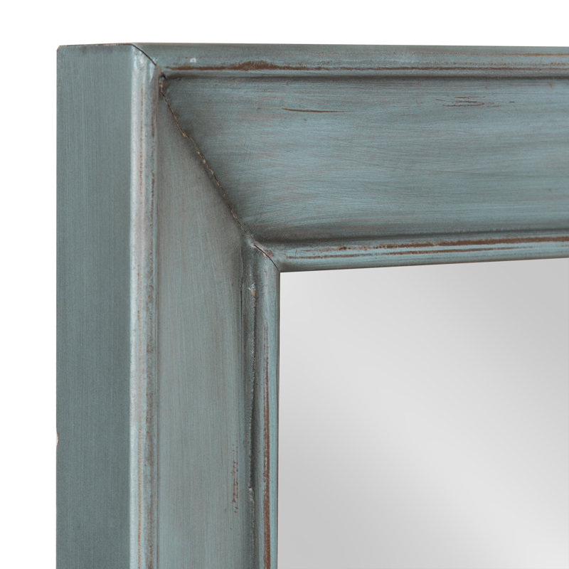 Meier Engineered Wood Flat Mirror, Blue