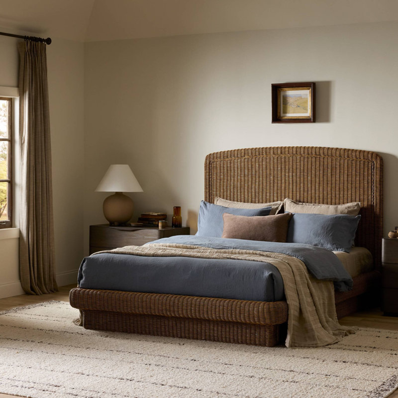 Costa Solid Wood Bed, King